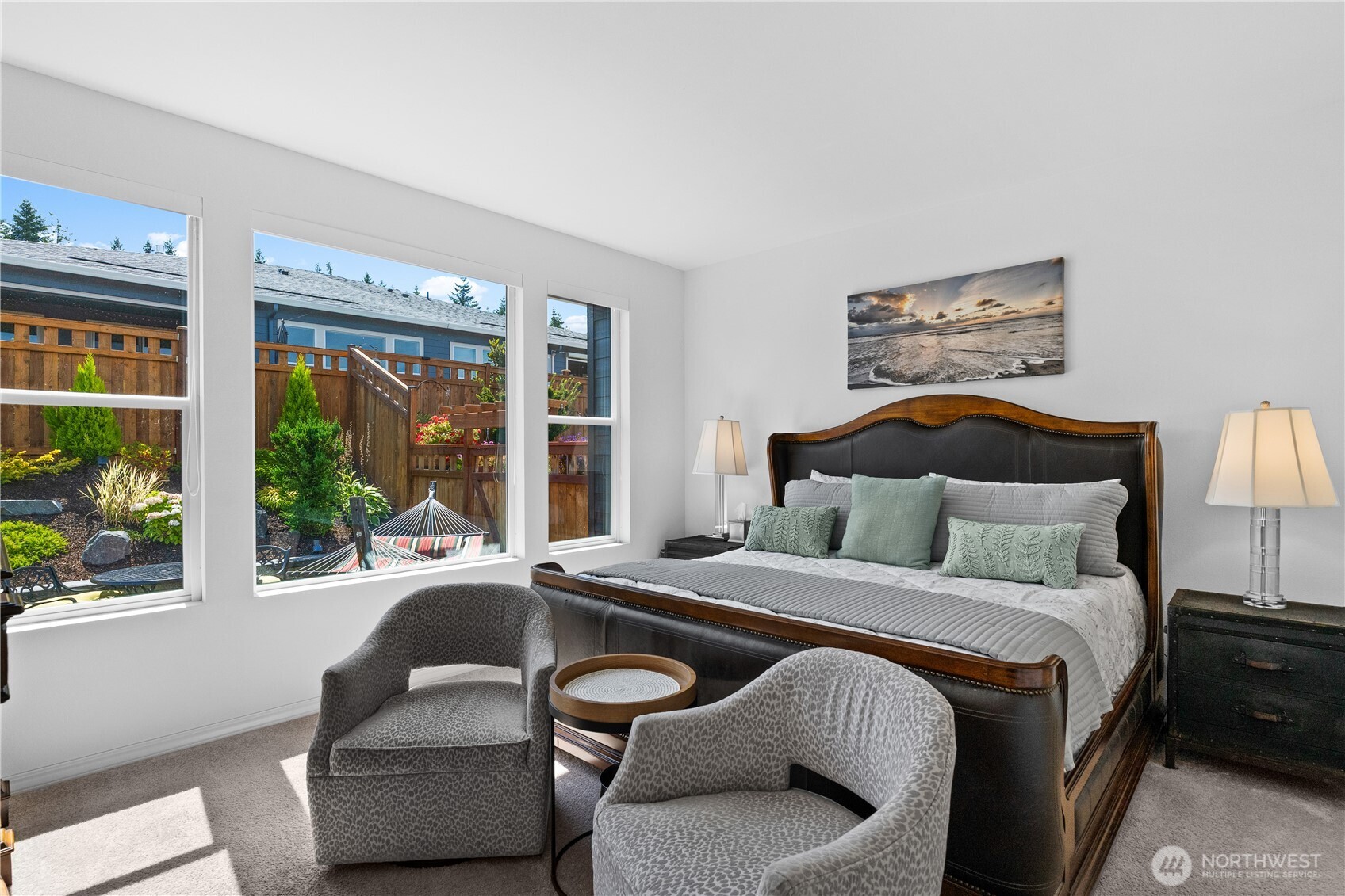 15215 182nd Avenue East Bonney Lake, WA 98391 - Photo 20 of 40 a bedroom with a bed and a large window