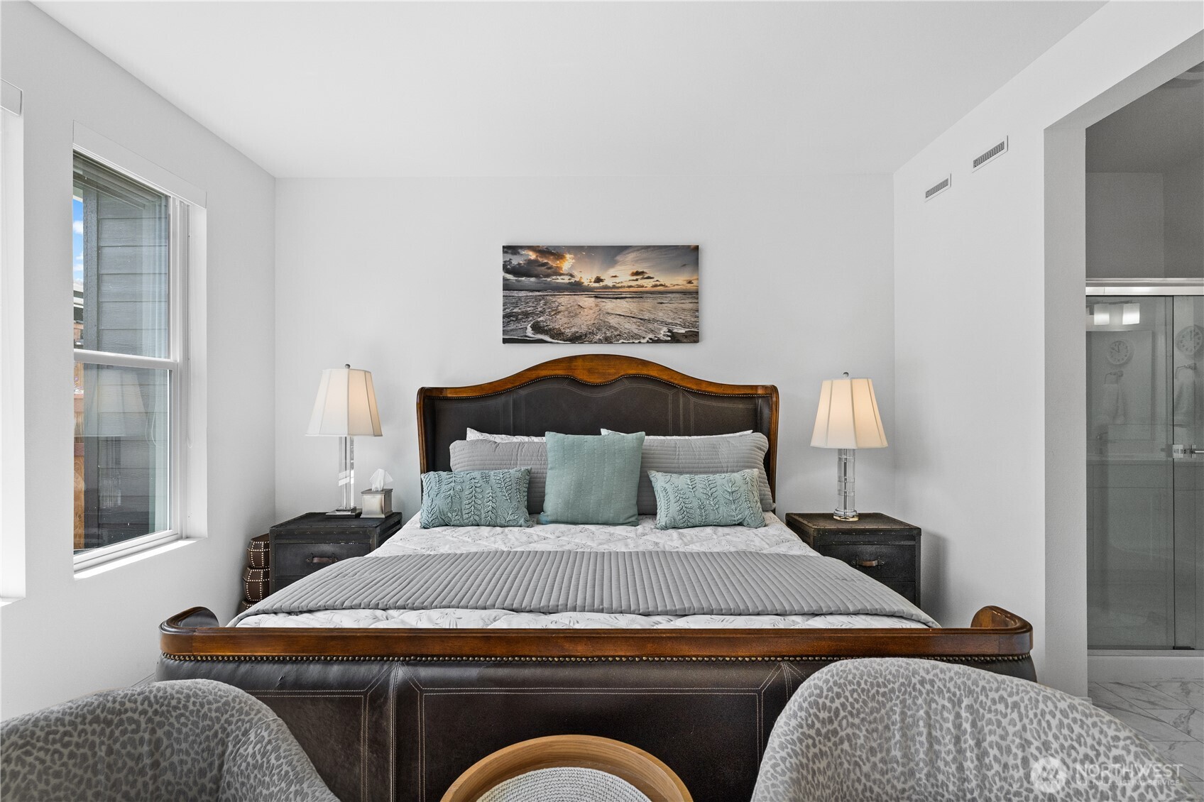 15215 182nd Avenue East Bonney Lake, WA 98391 - Photo 22 of 40 a bedroom with a bed and wooden floor