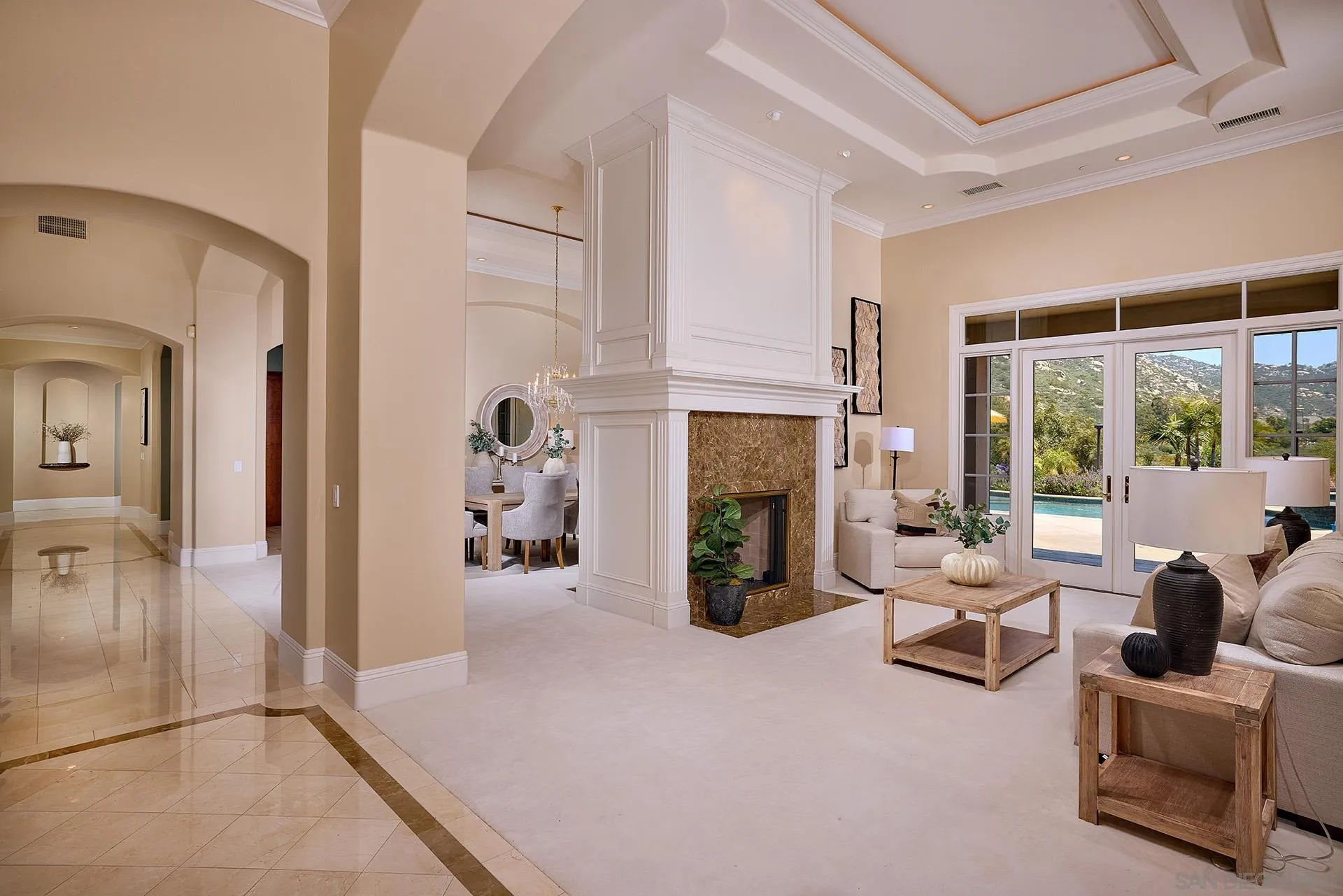 14460 Cheyenne Trail Poway, CA 92064 - Photo 18 of 74 a living room with furniture and a fireplace