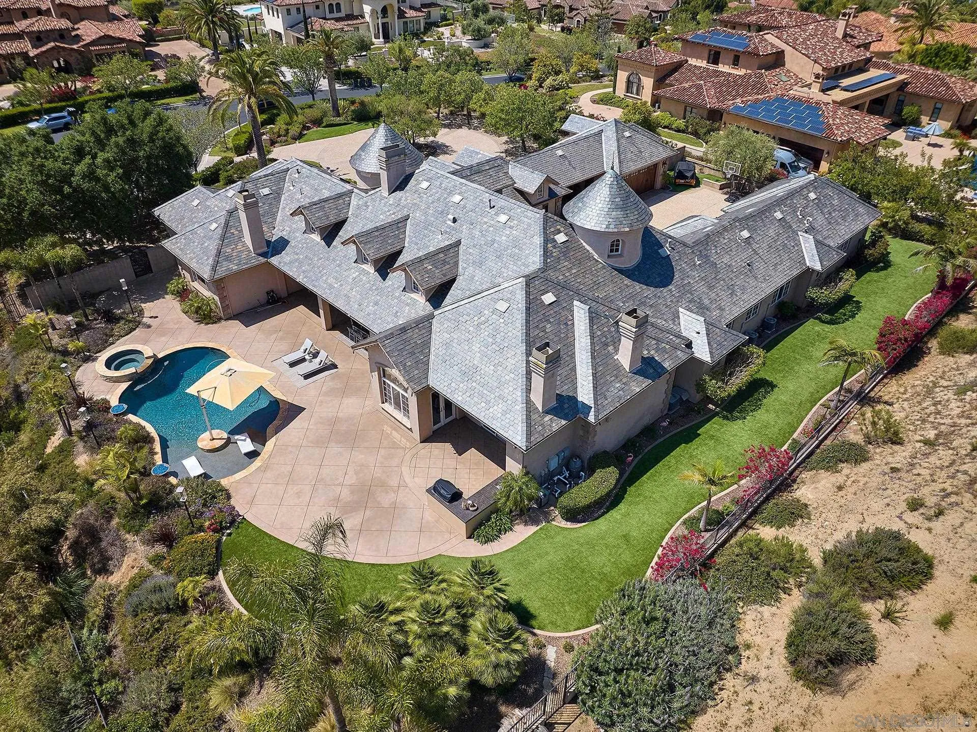 14460 Cheyenne Trail Poway, CA 92064 - Photo 57 of 74 an aerial view of residential house with outdoor space and parking
