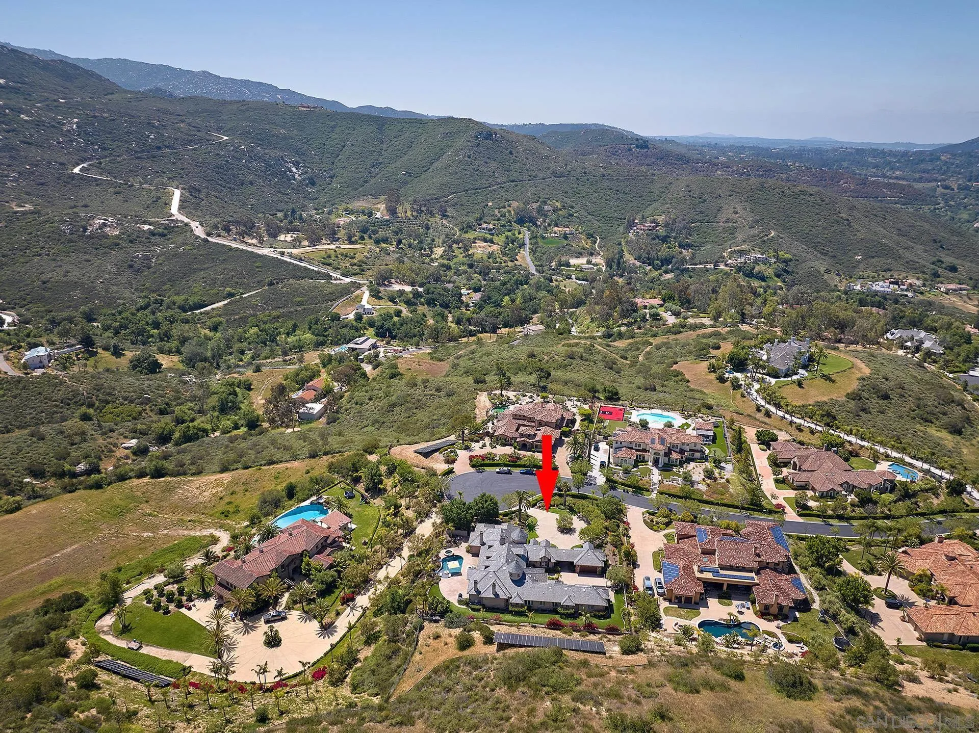 14460 Cheyenne Trail Poway, CA 92064 - Photo 69 of 74 an aerial view of residential houses and outdoor space