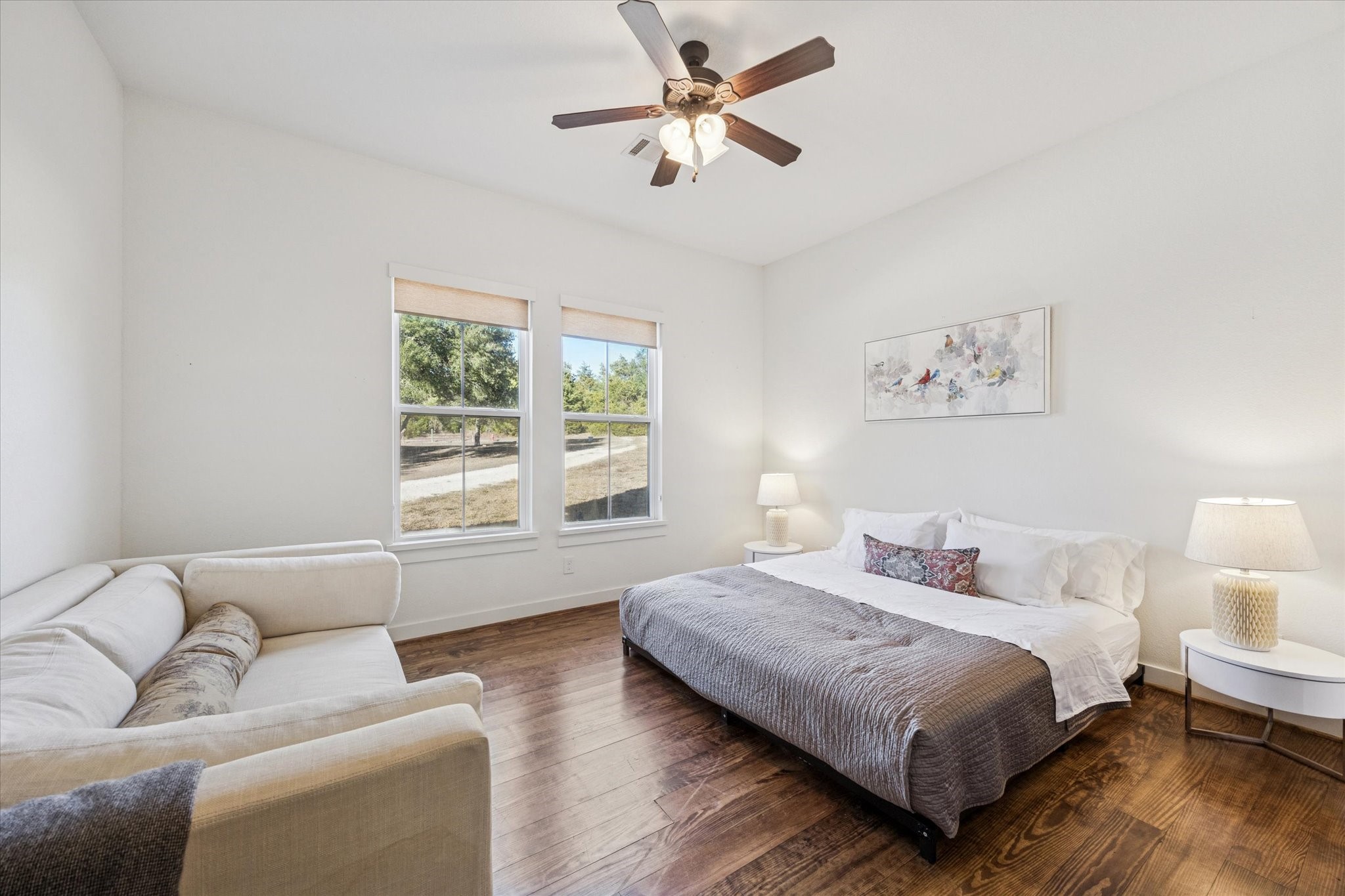 124 REBEKAHS Crossing Round Top, TX 78954 - Photo 12 of 25 a bedroom with a bed couch and window