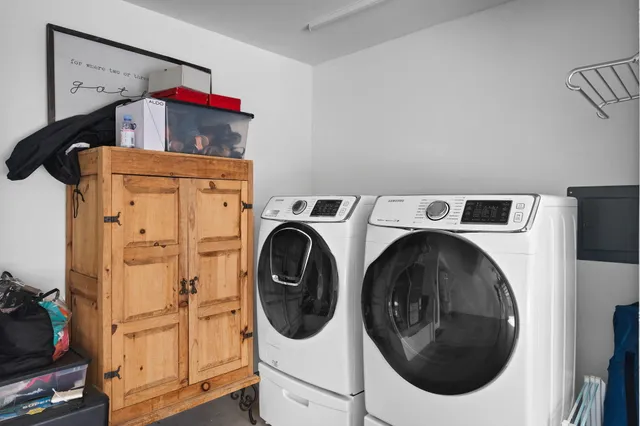 a view of balcony with furniture