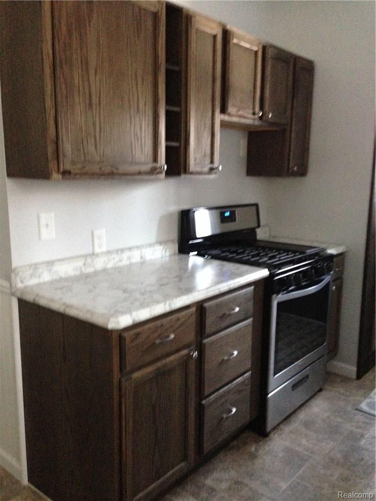 3205 Cat Lake Road Caro, MI 48723 - Photo 3 of 10 View of the kitchen with new cabinets and stainless steel appliances.