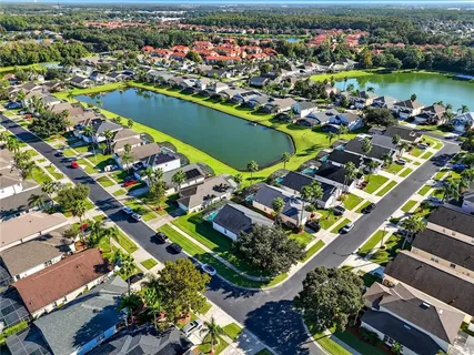 an aerial view of a city