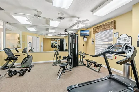 a view of a lake with a yard