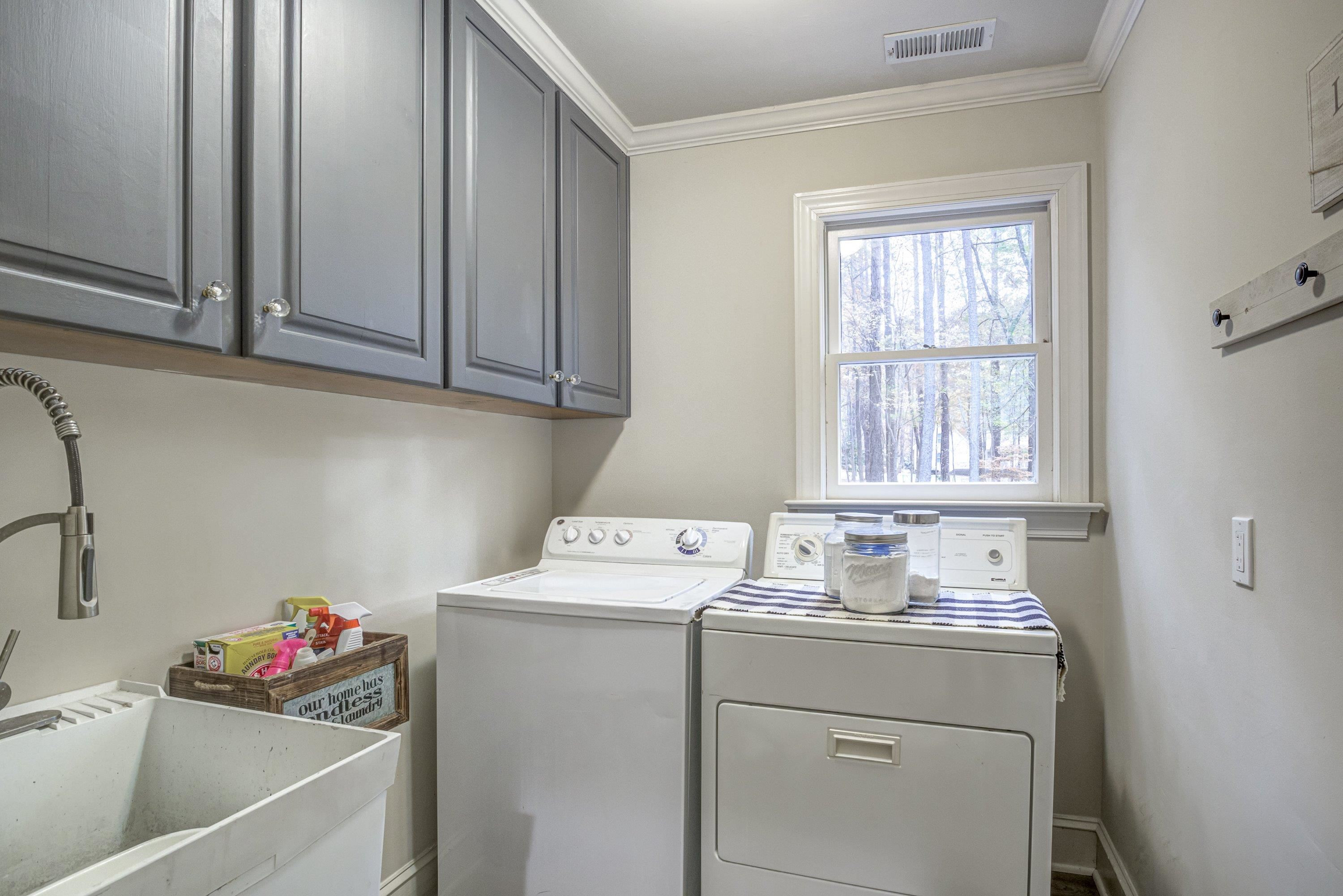 1413 Paumier Court Raleigh, NC 27615 - Photo 36 of 61 a utility room with dryer and washer