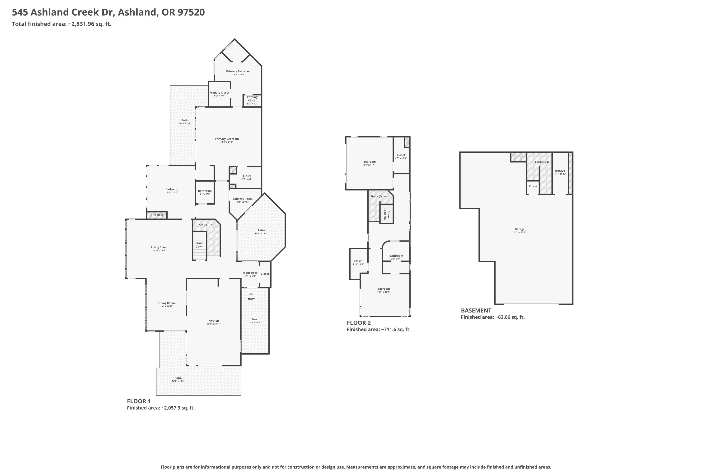 500 Ashland Loop Road Ashland, OR 97520 - Photo 61 of 67 Main Home | Combined Floor Plan