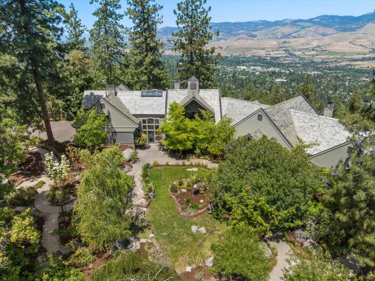 500 Ashland Loop Road Ashland, OR 97520 - Photo 55 of 67 an aerial view of a house with a garden