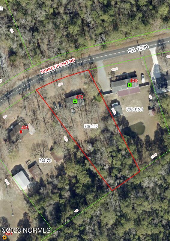 475 Turkey Point Road Sneads Ferry, NC 28460 - Photo 45 of 52 GIS Aerial with Dimensions