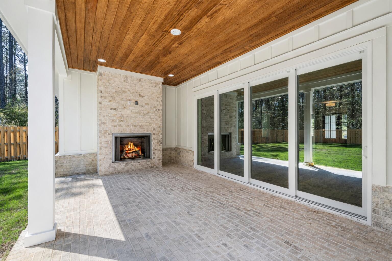 112 East Captain Fritz Way Freeport, FL 32439 - Photo 56 of 114 a view of an empty room with a fireplace