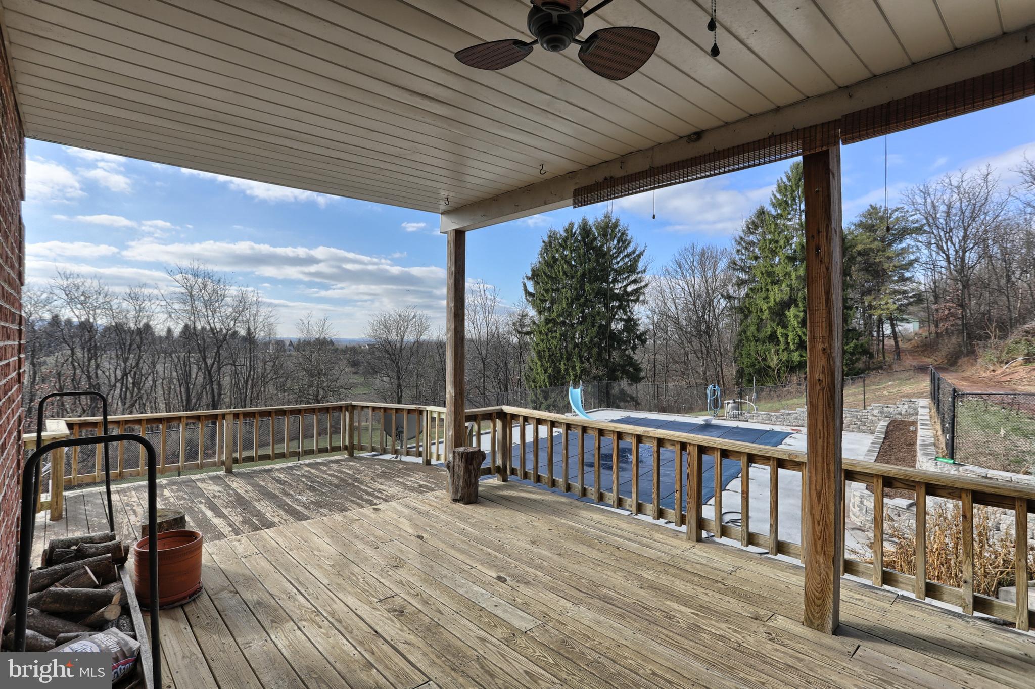 56 Forest Road Robesonia, PA 19551 - Photo 57 of 73 Large covered deck overlooks pool area