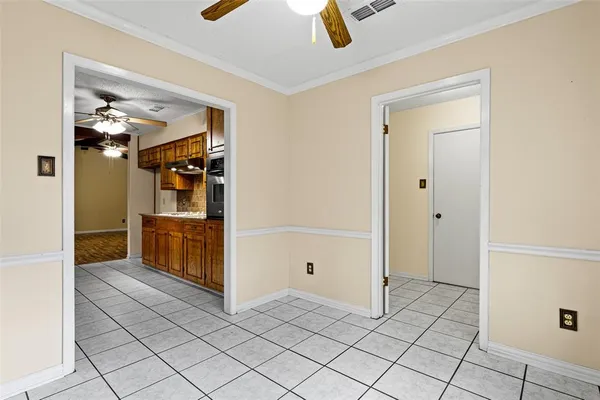a view of cabinets and dryer