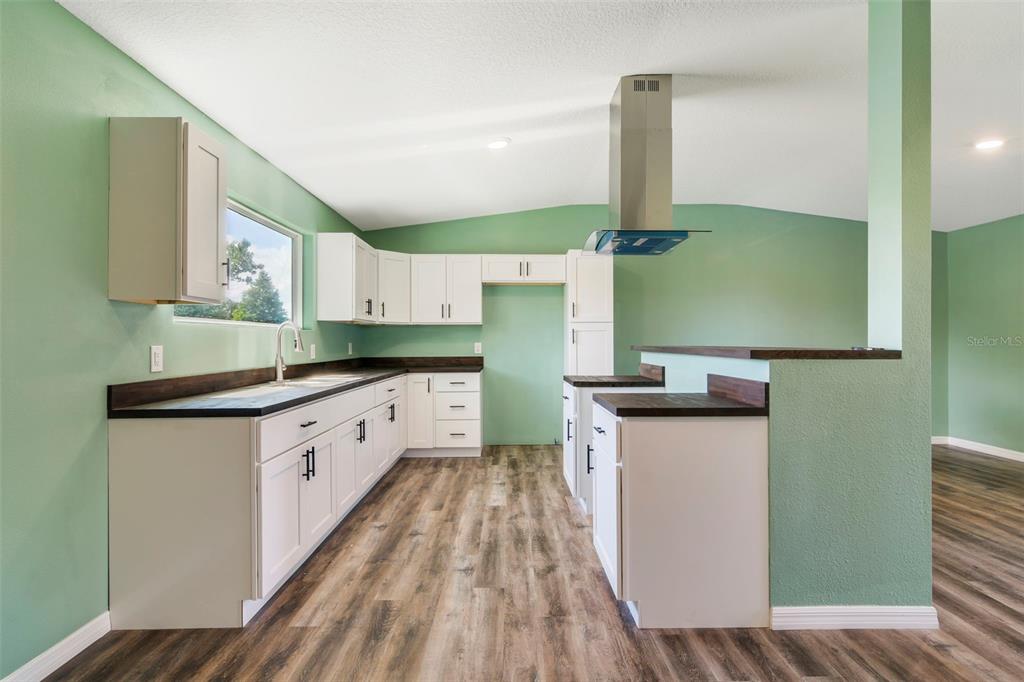 3380 Maple Lane Haines City, FL 33844 - Photo 14 of 28 a kitchen with sink a microwave and cabinets