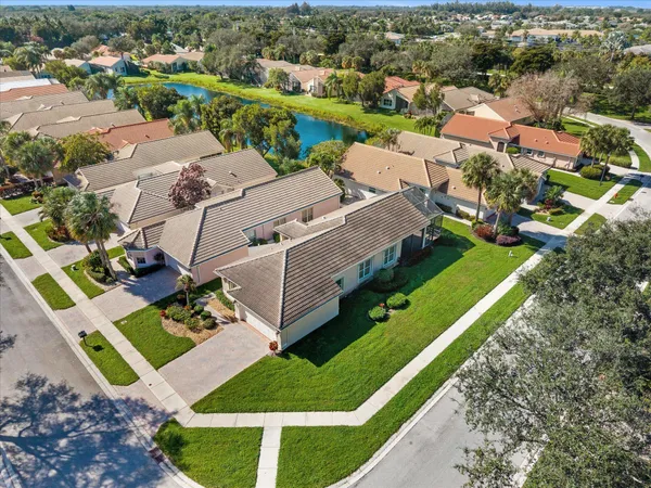 an aerial view of residential building with outdoor space