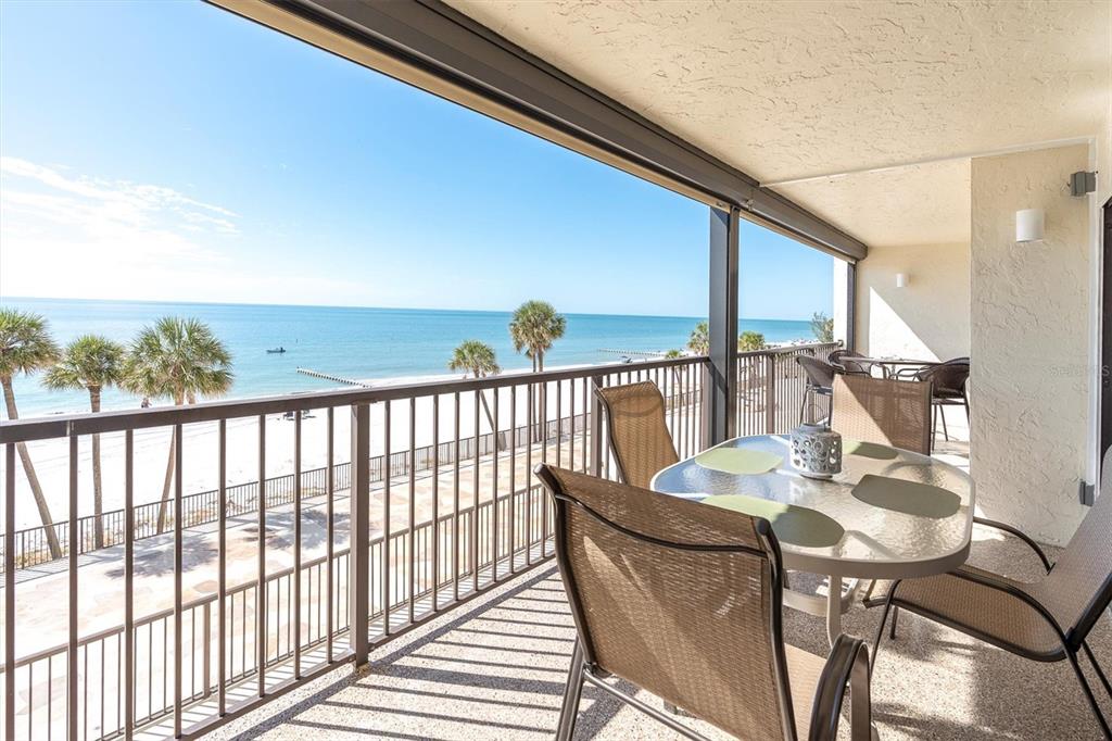 14950 Gulf Boulevard, Unit 402 Madeira Beach, FL 33708 - Photo 24 of 36 a view of balcony with furniture
