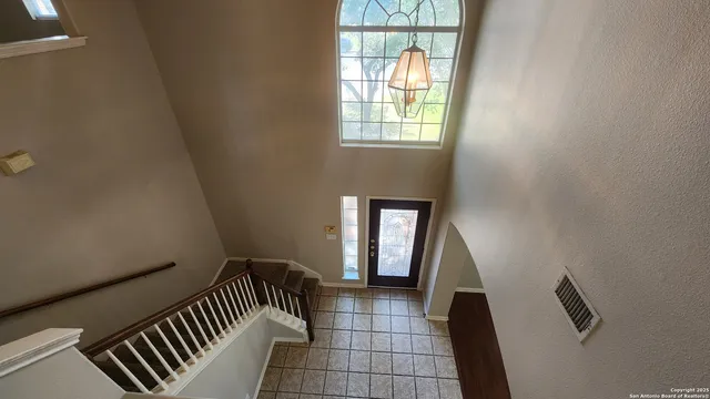 a view of an entryway with a window