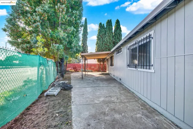 a view of a backyard