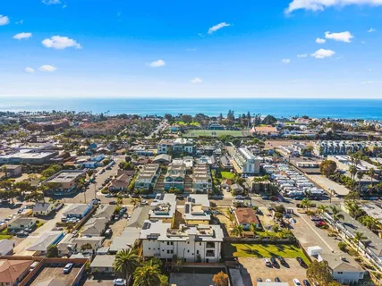 an aerial view of a city