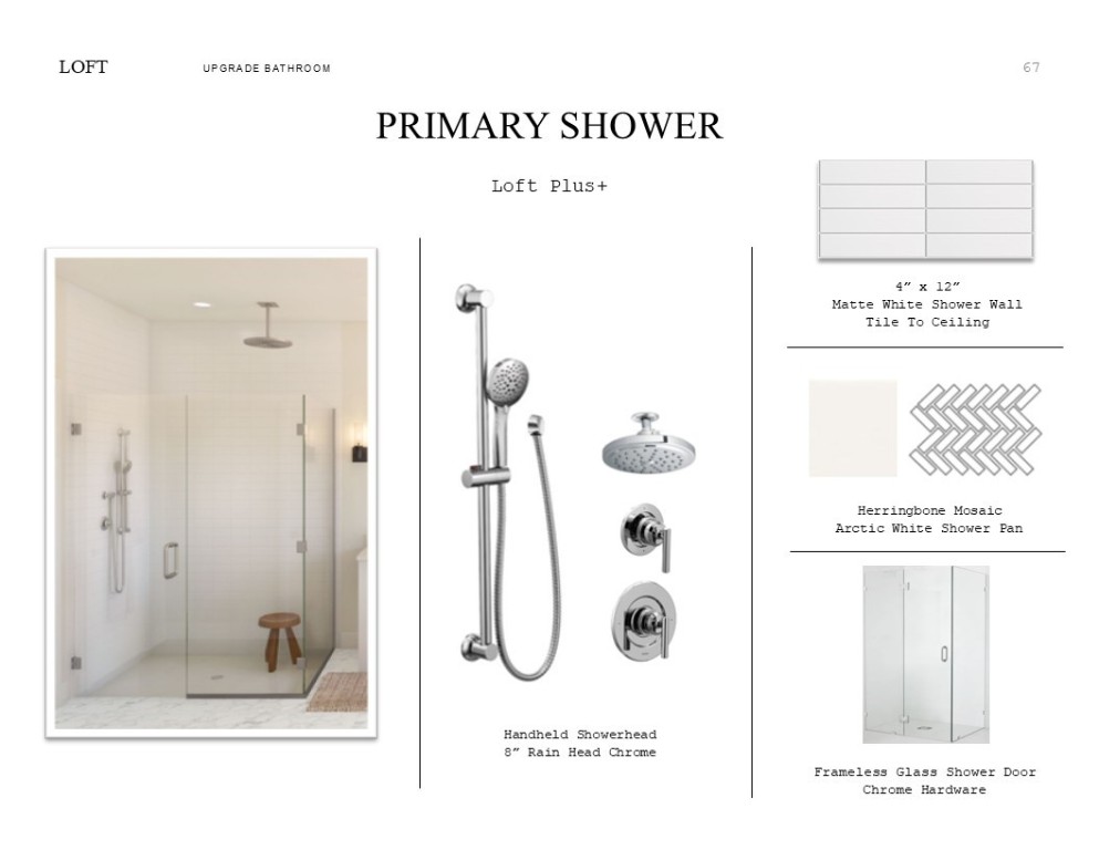2822 Clapbread Lane Rosenberg, TX 77471 - Photo 19 of 37 Loft Look Palette 6: Primary Bathroom Selection Sheet (*Artist rendering used for illustration purposes only.)