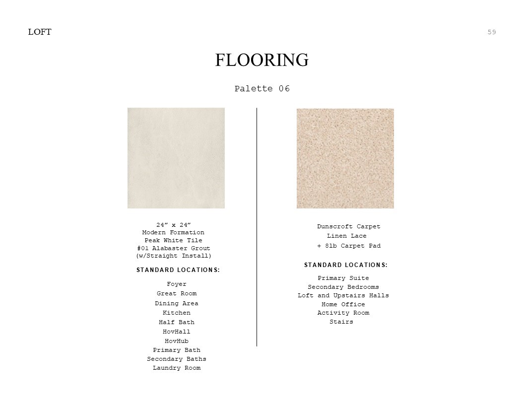 2822 Clapbread Lane Rosenberg, TX 77471 - Photo 24 of 38 Loft Look Palette 6: Flooring Selection Sheet (*Artist rendering used for illustration purposes only.)
