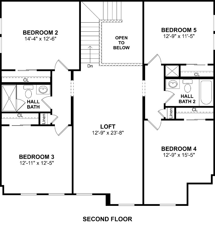 2822 Clapbread Lane Rosenberg, TX 77471 - Photo 37 of 37 The Davenport floor plan by K. Hovnanian Homes. 2nd floor shown. *Prices, plans, dimensions, features, specifications, materials, and availability of homes or communities are subject to change without notice or obligation.