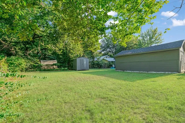 a backyard of a house