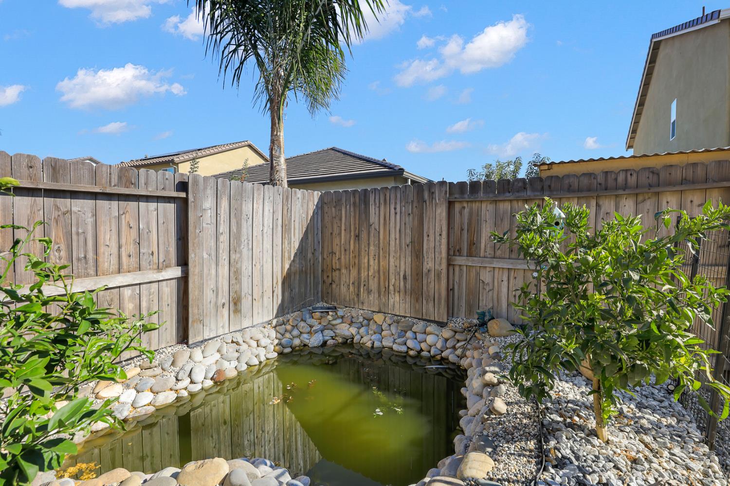 1676 Red Ribbons Lane Manteca, CA 95337 - Photo 23 of 33 a view of swimming pool with a backyard and wooden fence
