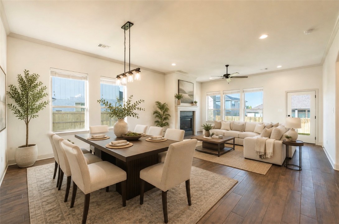3505 Chantilly Path Bryan, TX 77808 - Photo 10 of 19 AI staging of living/dining area