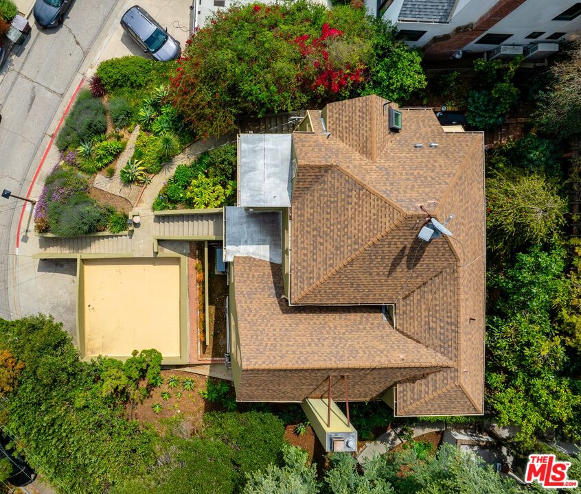 1411 Columbia Drive Glendale, CA 91205 - Photo 41 of 45 an aerial view of a house with swimming pool and garden