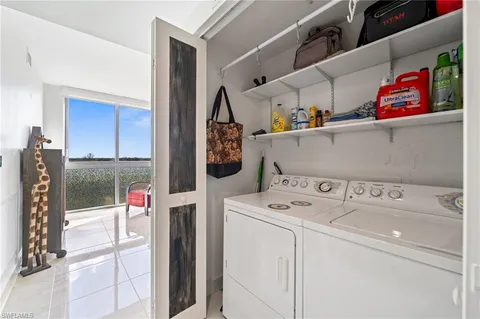 a view of a balcony with an outdoor space