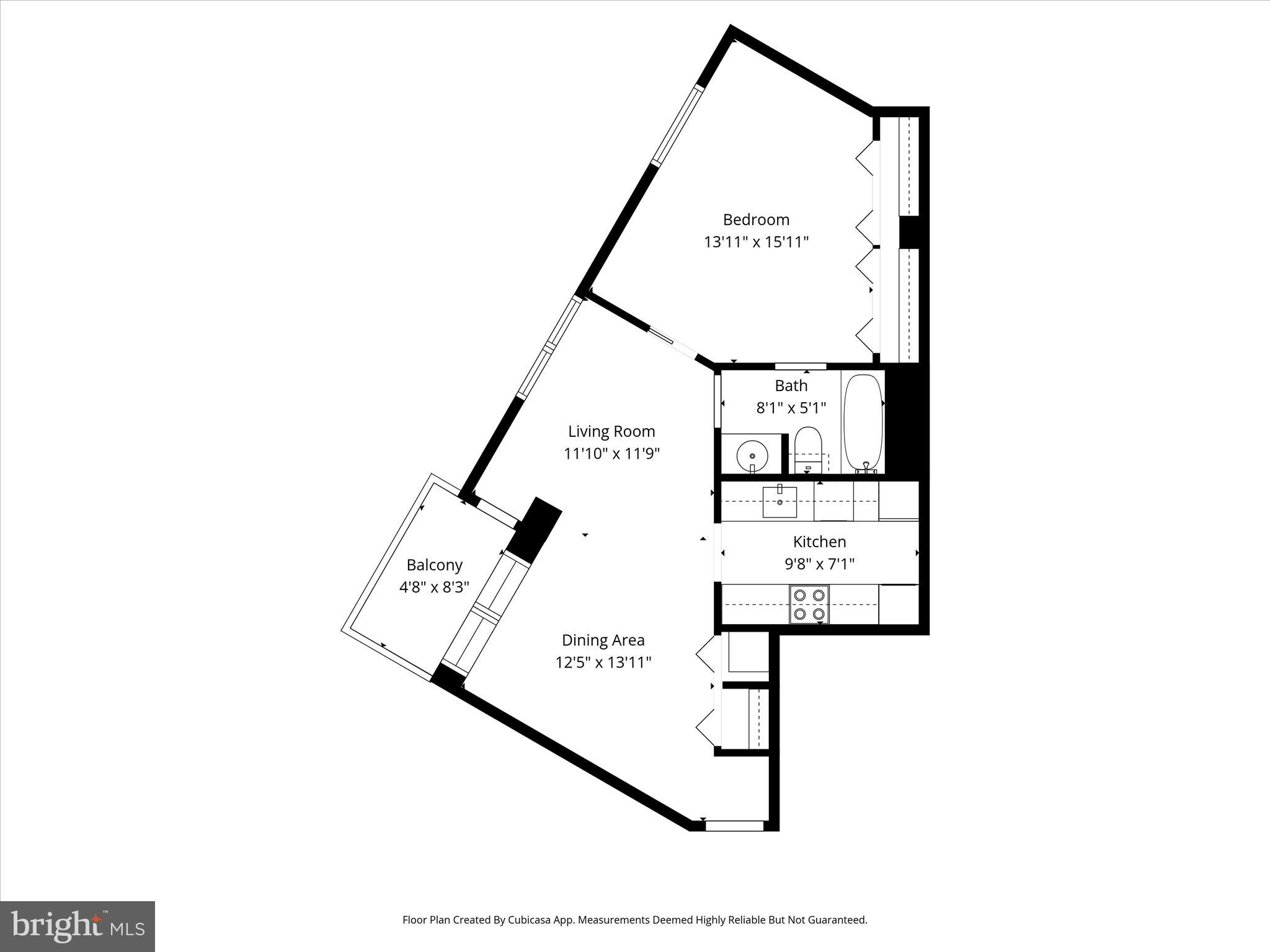 1801 Calvert Street Northwest, Unit 408 Washington, DC 20009 - Photo 19 of 19 Floor Plan