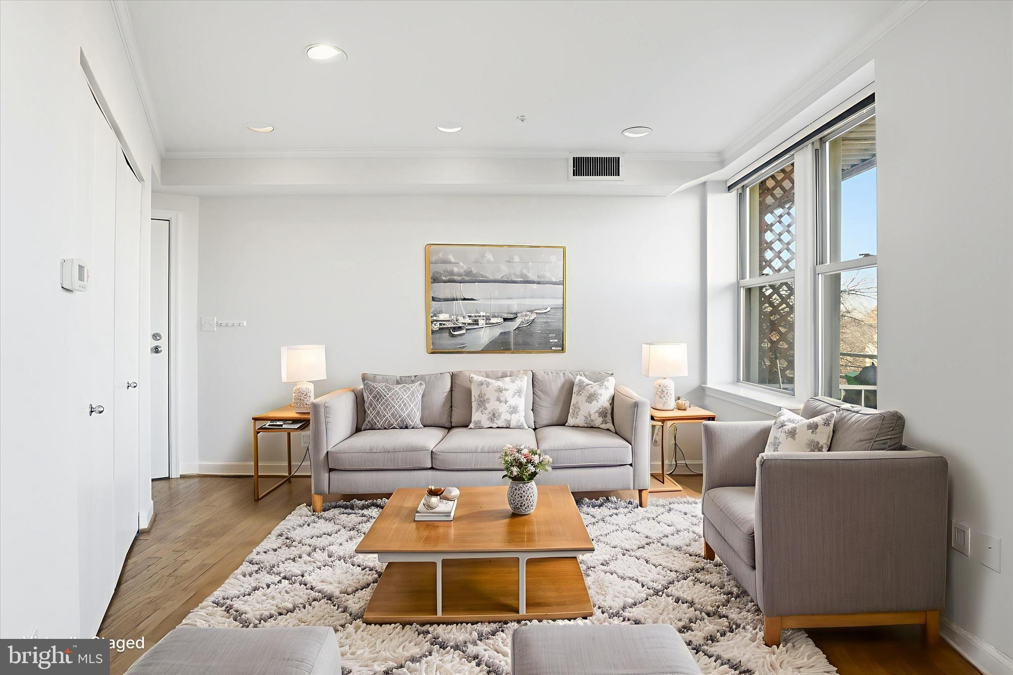 1801 Calvert Street Northwest, Unit 408 Washington, DC 20009 - Photo 3 of 19 Living Room: Virtually Staged