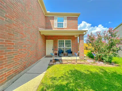 a house view with a seating space