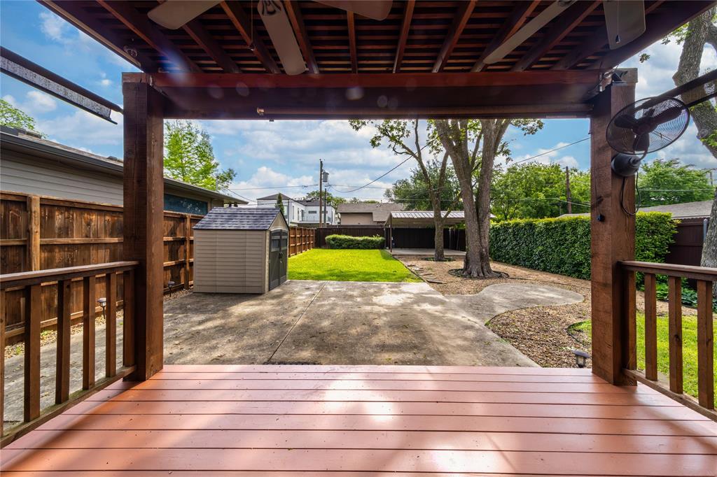 7302 Kenwell Street Dallas, TX 75209 - Photo 21 of 29 a view of a porch with wooden floor