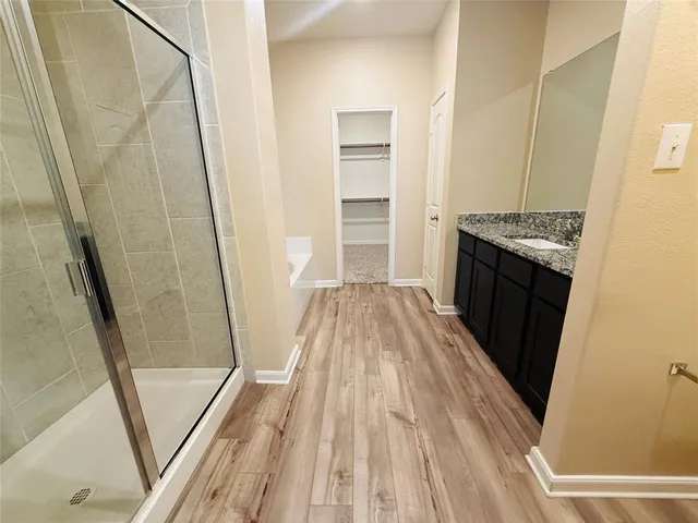 a view of a kitchen from a stairs
