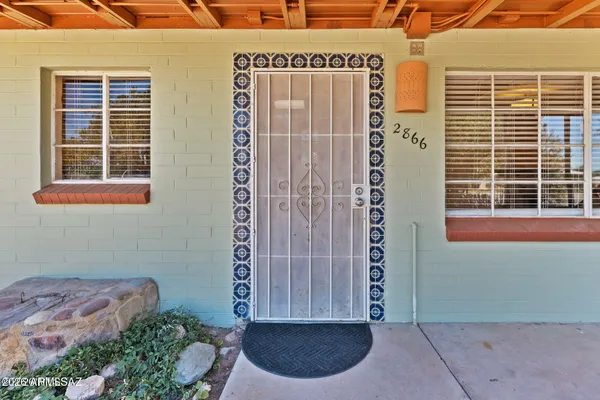 a view of front door of house