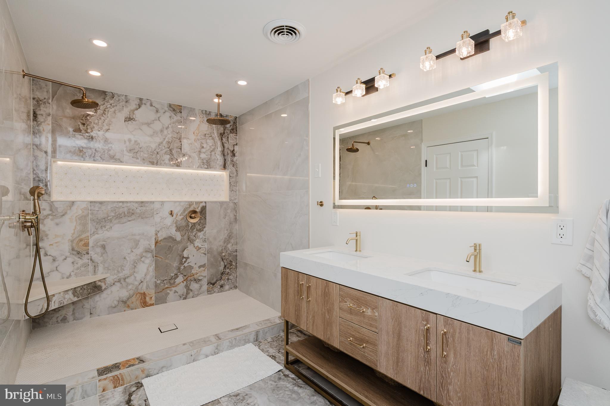 2056 Chapel Road Havre de Grace, MD 21078 - Photo 53 of 120 a bathroom with a double vanity sink mirror and bathtub