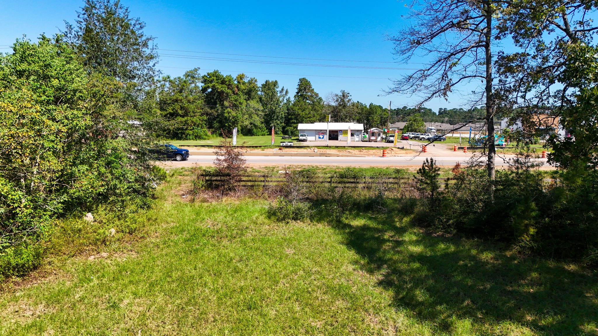 17652 Highway 105 East Conroe, TX 77306 - Photo 5 of 14 a view of yard with swimming pool and trees