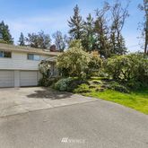 a view of backyard and house