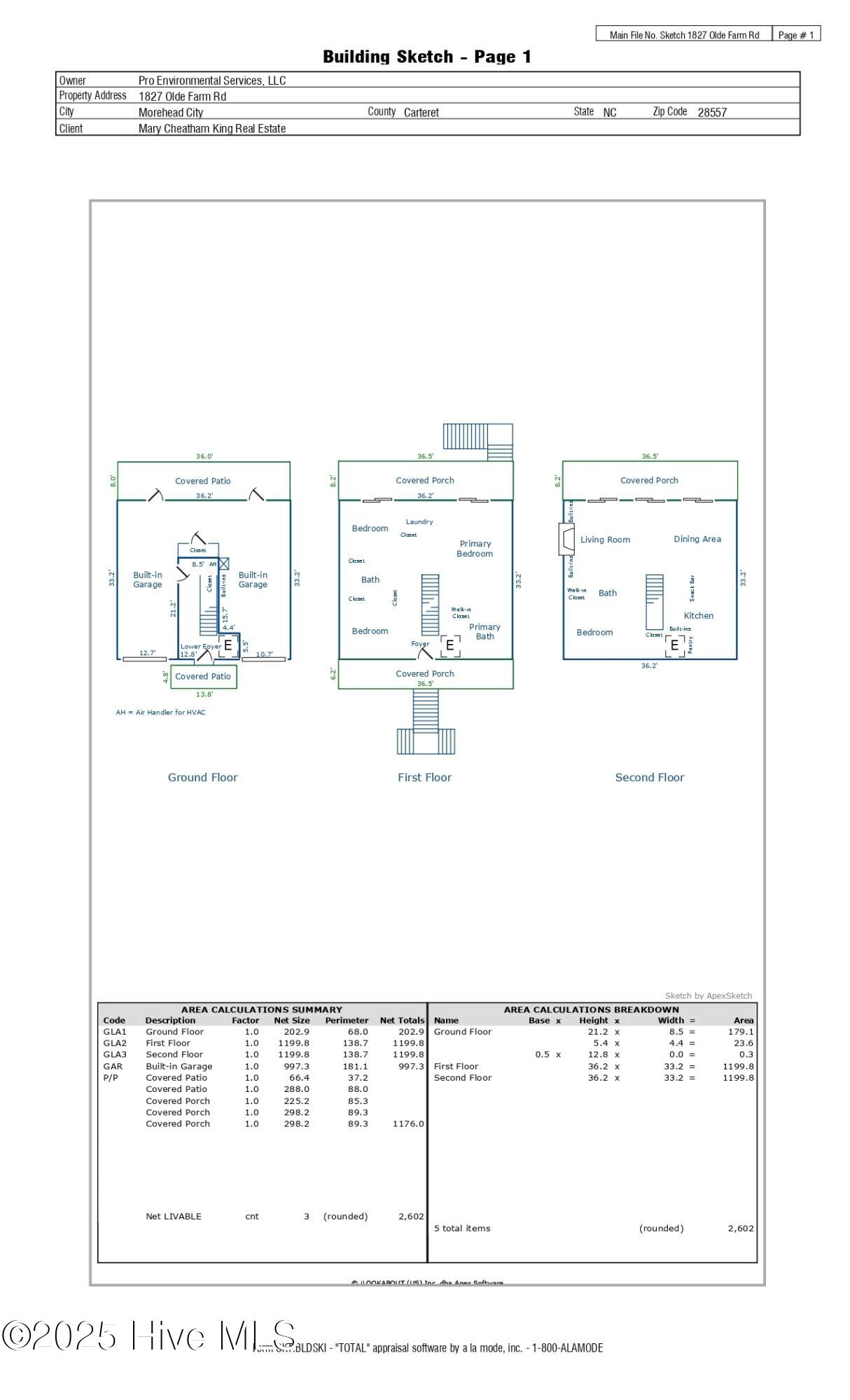 1827 Olde Farm Road Morehead City, NC 28557 - Photo 56 of 57 Sketch/Floorplan