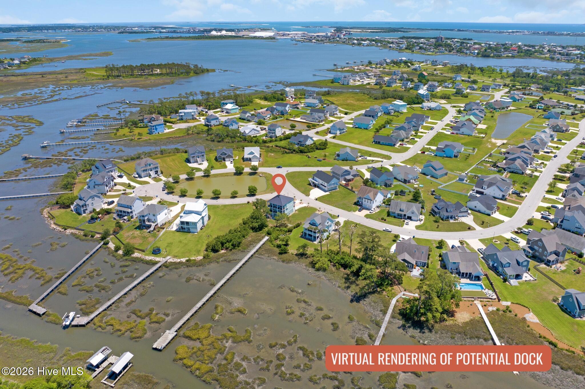 1827 Olde Farm Road Morehead City, NC 28557 - Photo 10 of 57 Virtual rendering of potential dock