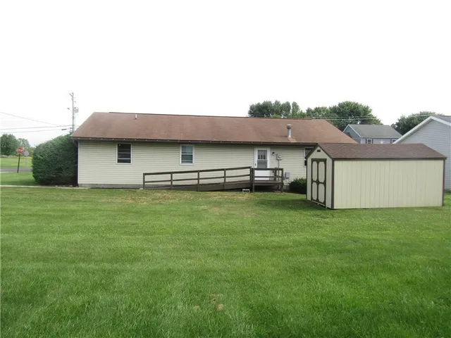 a house view with a garden space