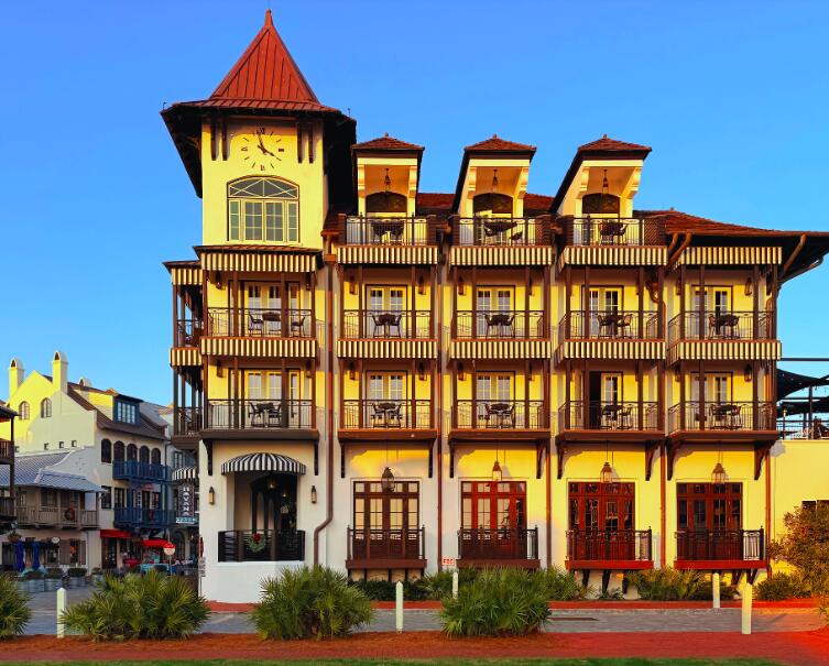 52 Seven Palms Dr Inlet Beach Inlet Beach, FL 32461 - Photo 47 of 51 a front view of multi story residential apartment building with yard and parking space