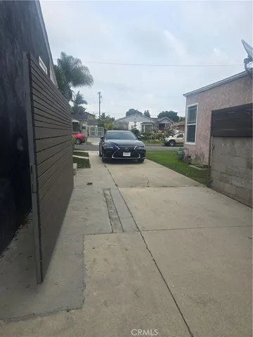 a view of backyard with green space