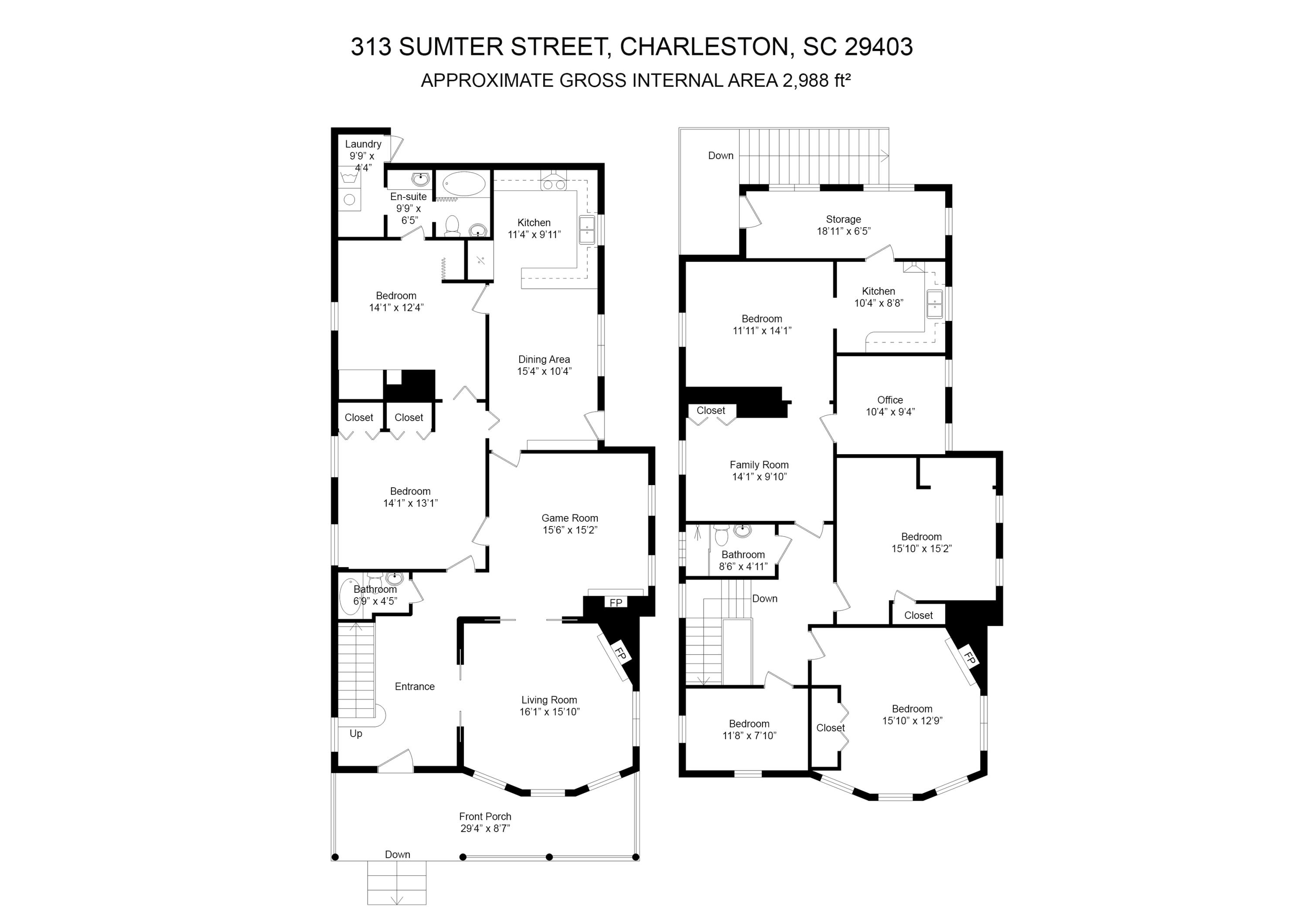 313 Sumter Street Charleston, SC 29403 - Photo 32 of 32 313SumterStreet-KeenEyeMarketing-Floorpl