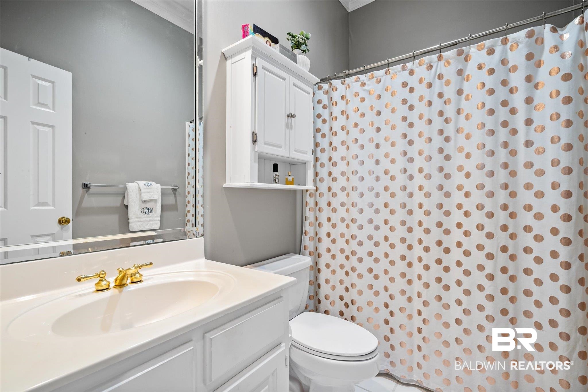 4930 River Trace Theodore, AL 36582 - Photo 26 of 57 Bathroom with vanity, toilet, and a shower with curtain