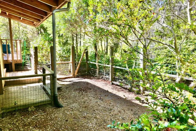 a view of outdoor space with seating area