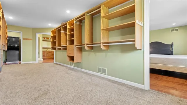 a view of a walk in closet