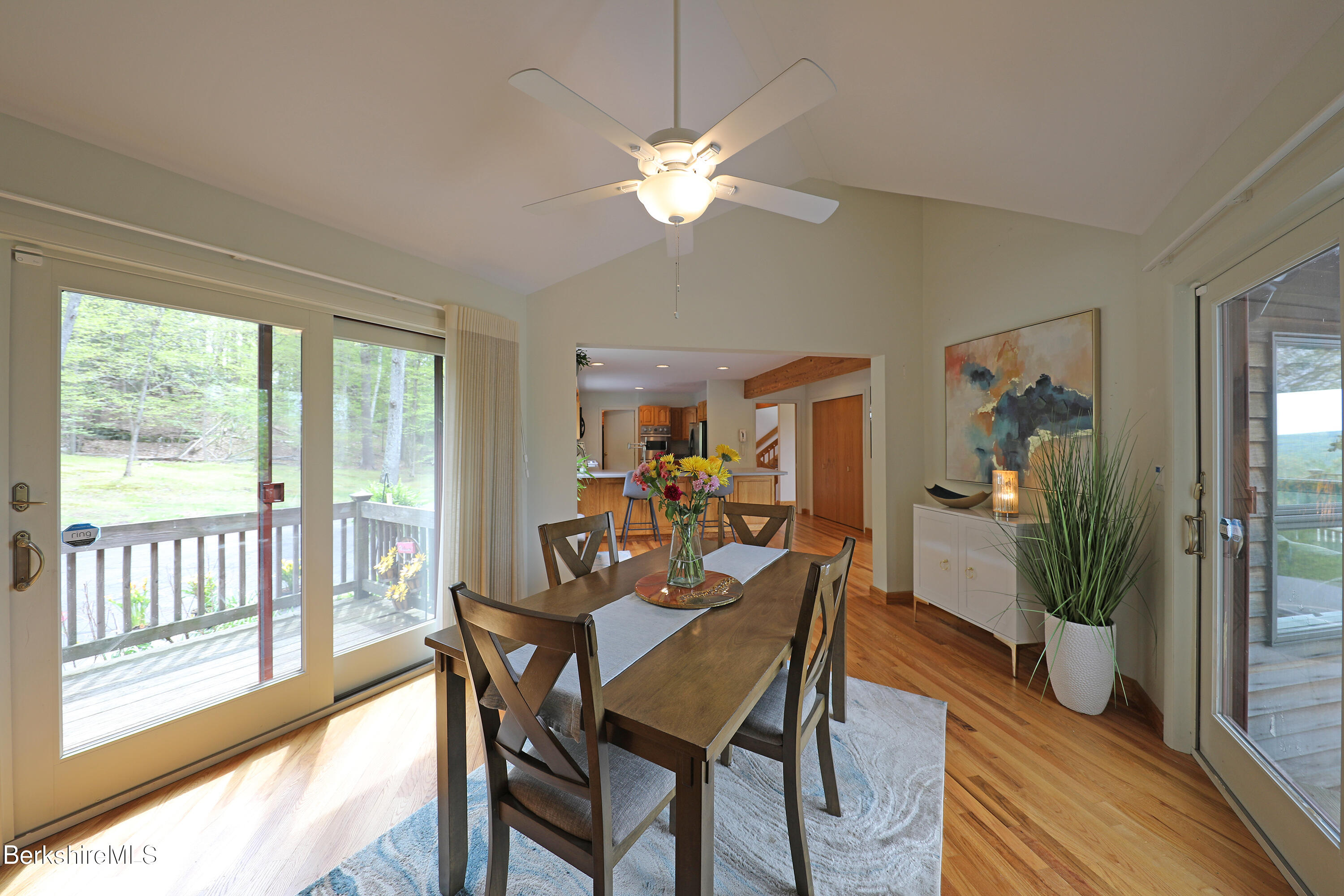 126 Temple Road New Lebanon, NY 12125 - Photo 28 of 37 a dining room with furniture a livingroom view and wooden floor